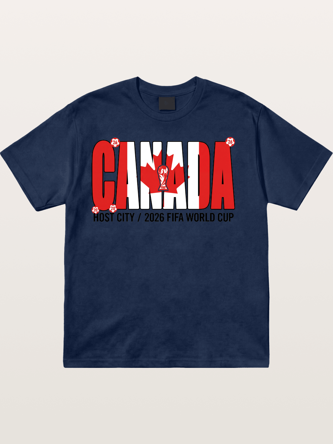 Canada 2026 World Cup Typography Cotton T-shirt