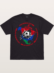 Soccer Ball Americas Burst Design Cotton T-shirt