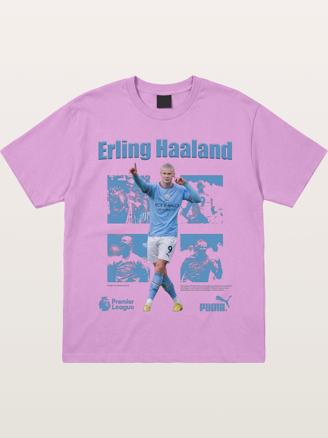 Haaland Premier League Poster Gildan T-shirt