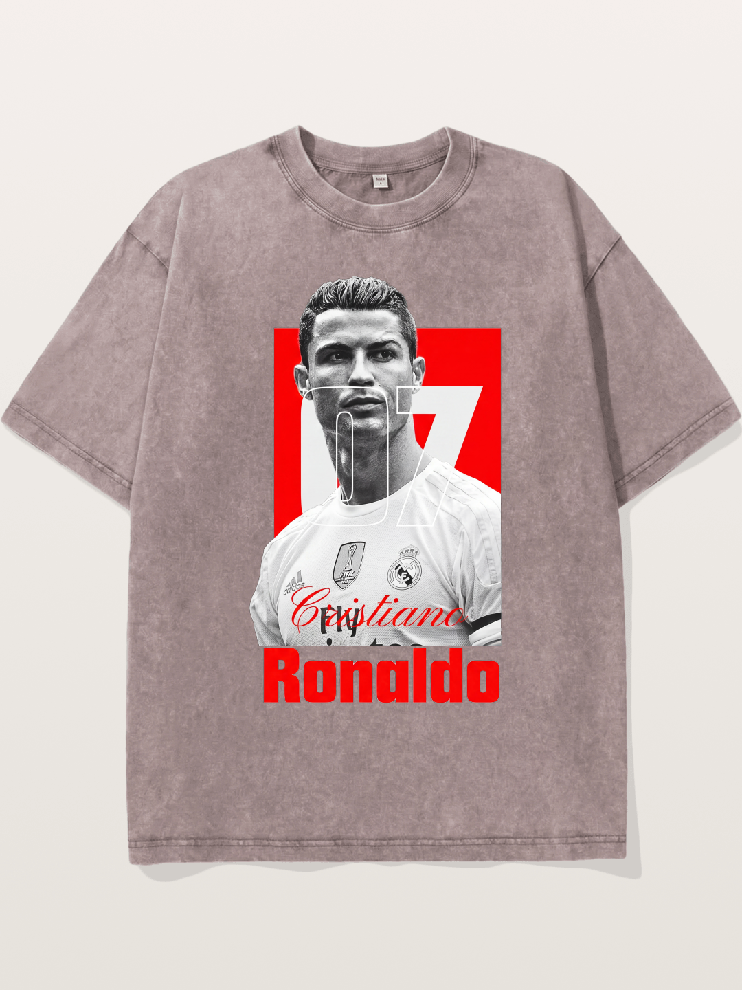 Ronaldo Real Madrid Number 7 Washed T-shirt