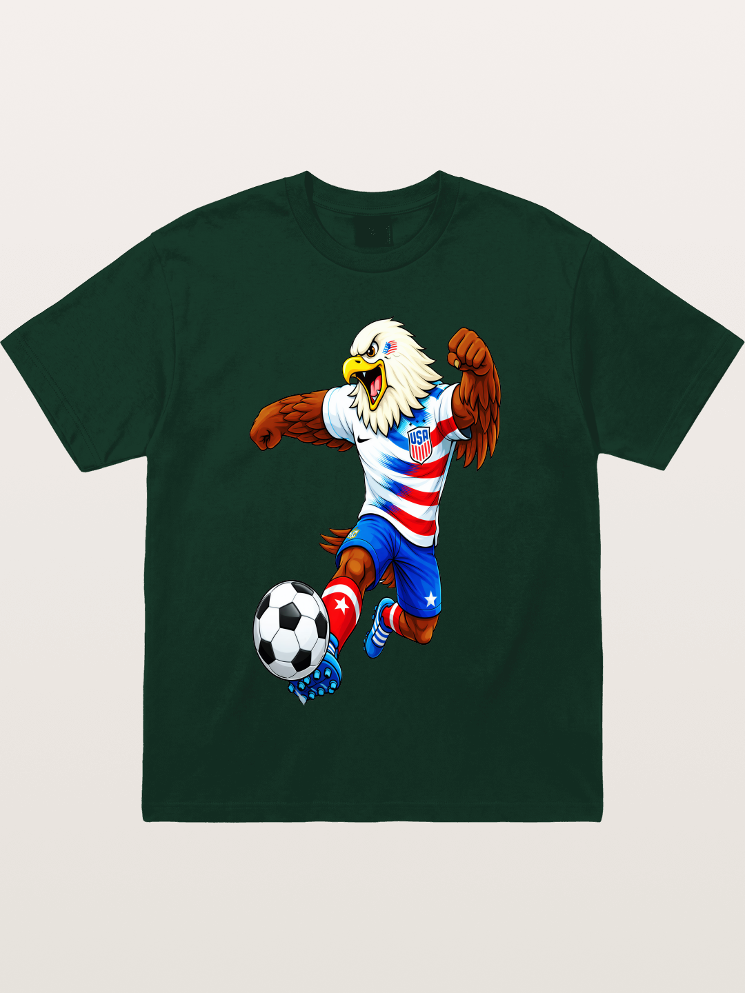 USA Eagle Mascot Soccer Graphic Gildan T-shirt