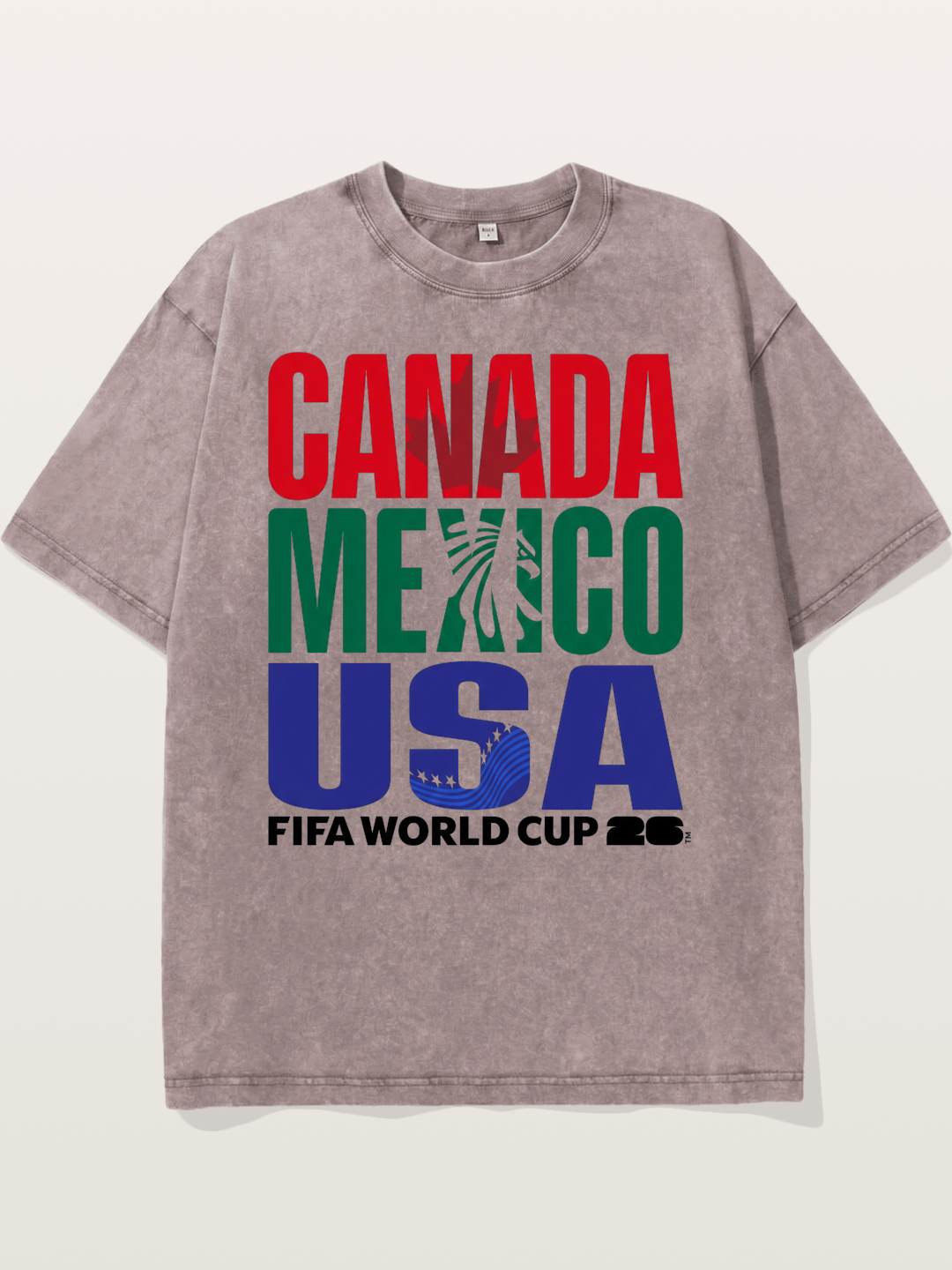 2026 World Cup Host Nations Print Washed T-shirt