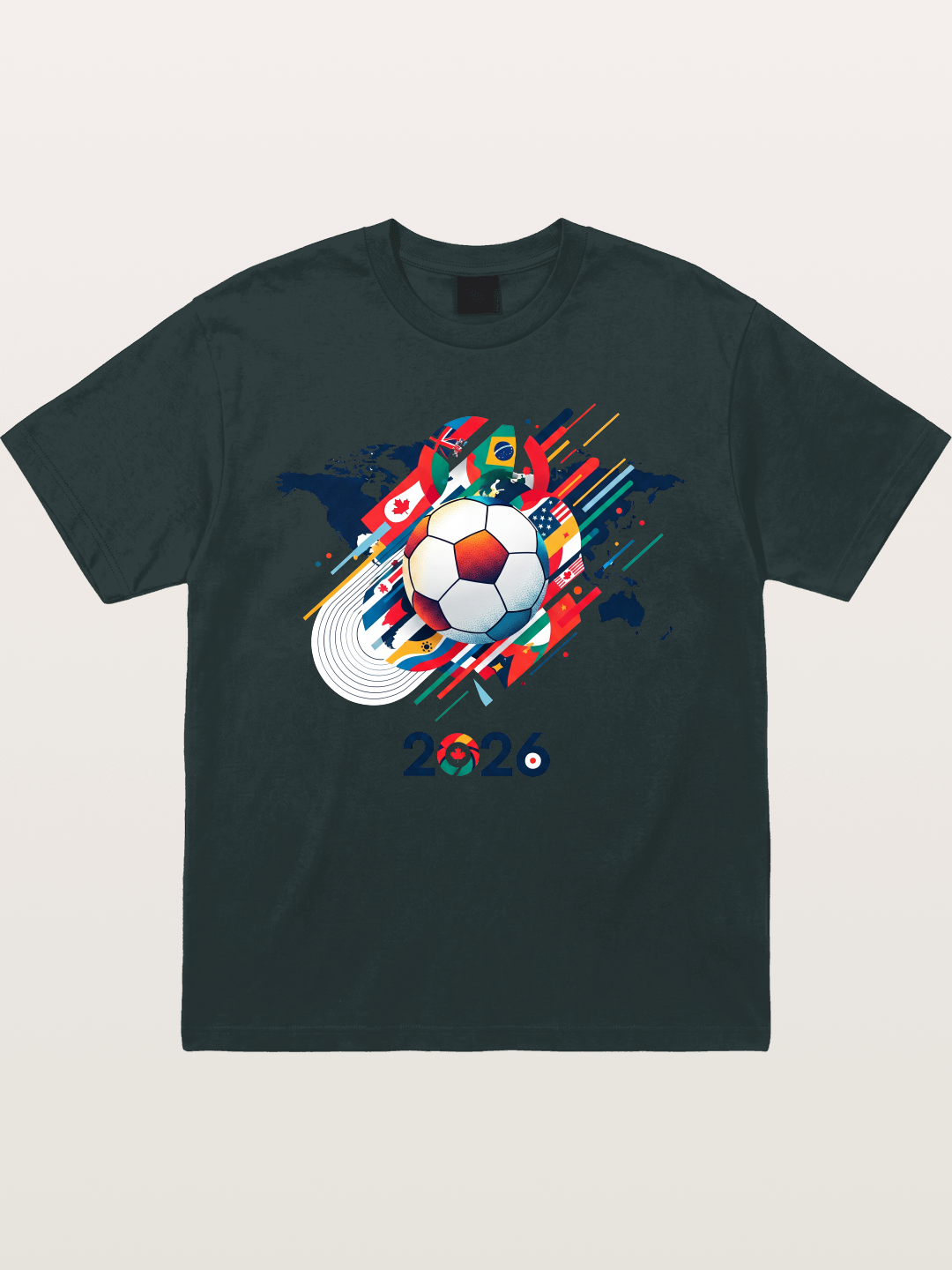 World Cup 2026 Global Flags Print Gildan T-shirt