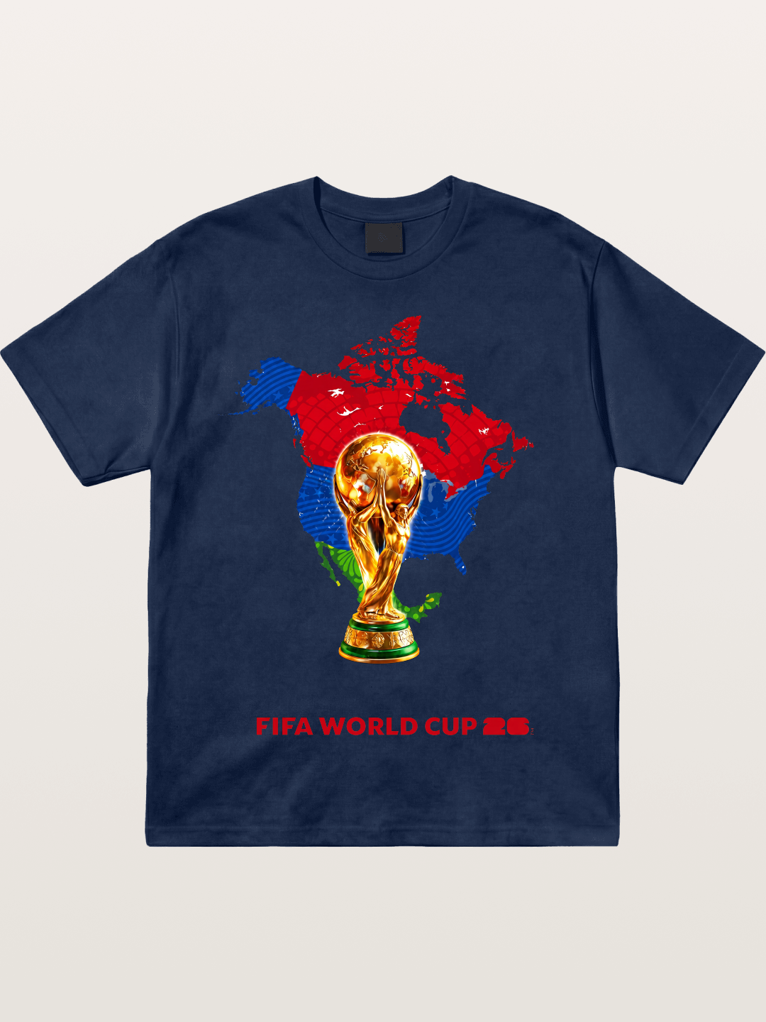 World Cup Trophy & Americas Map Cotton T-shirt