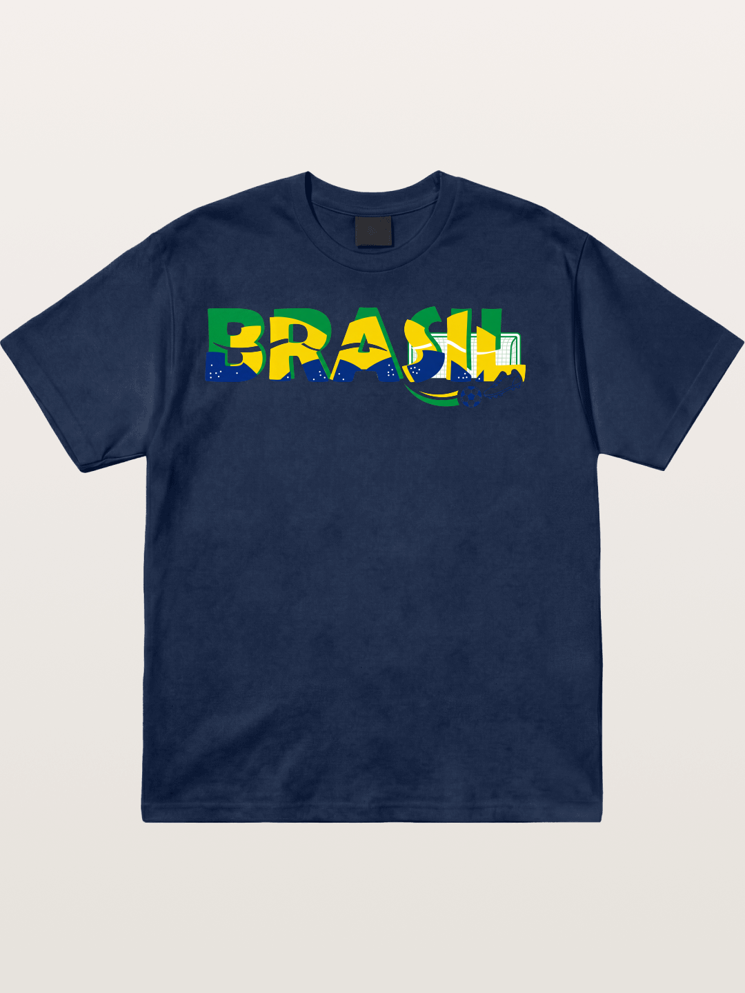 Brasil Typo Soccer Badge Cotton T-shirt