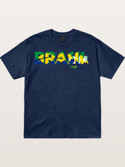 Brasil Typo Soccer Badge Cotton T-shirt