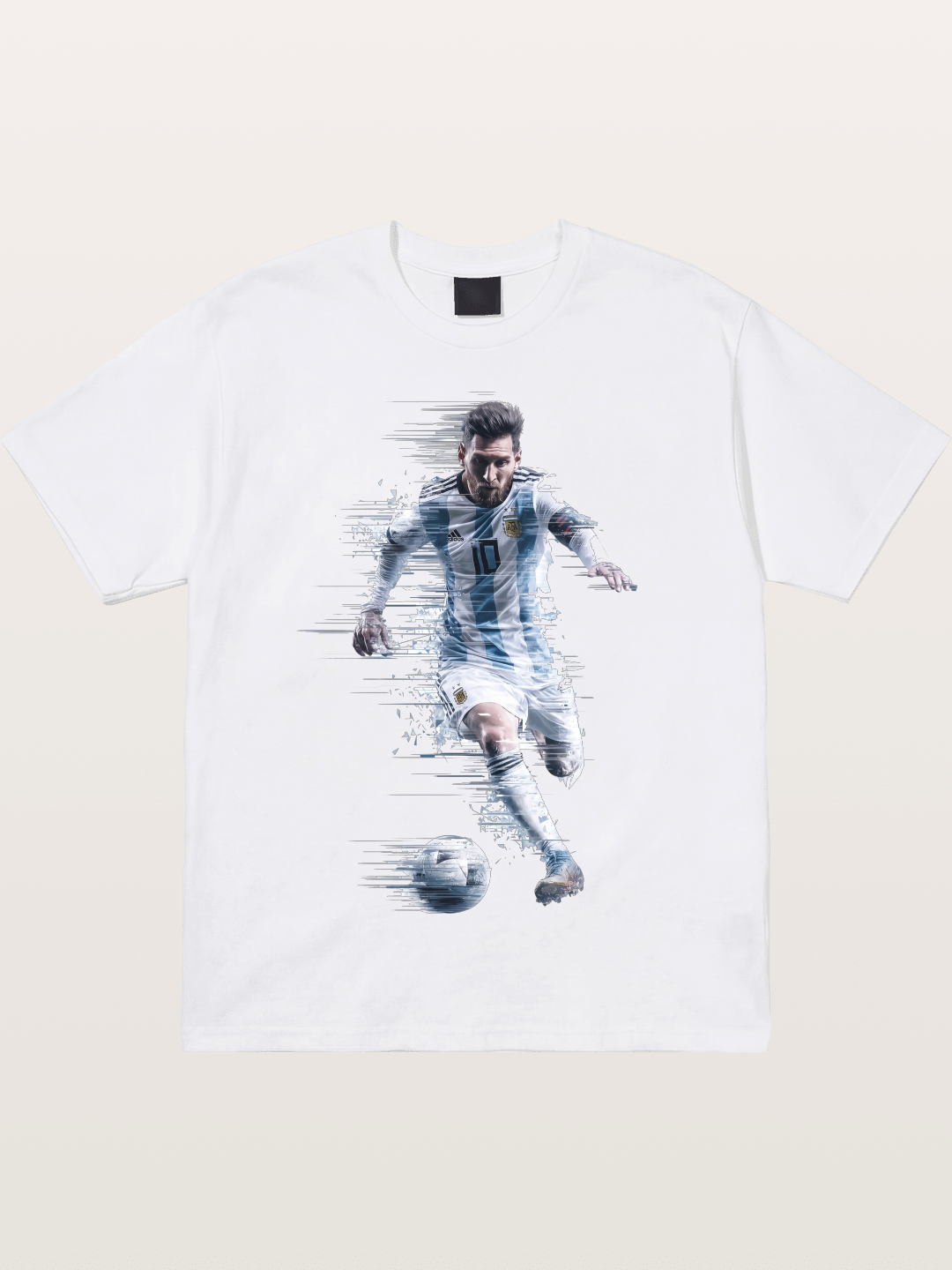 Messi Motion Blur Graphic Cotton T-shirt