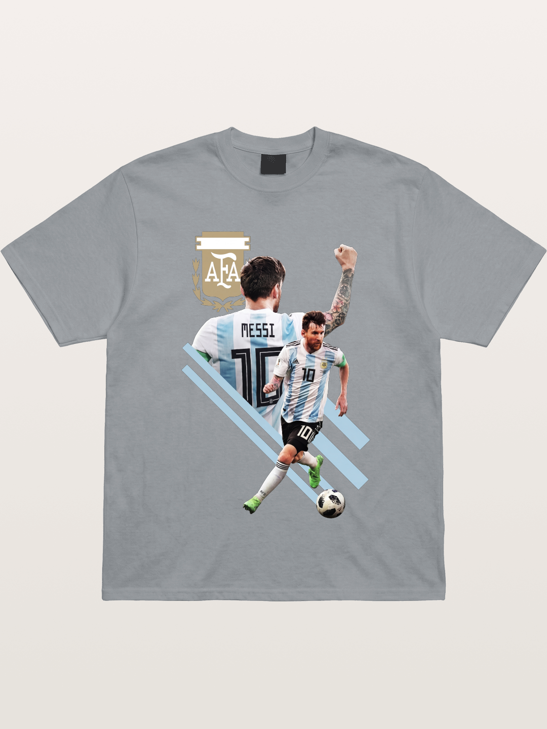 Messi Argentina Layered Art Gildan T-shirt