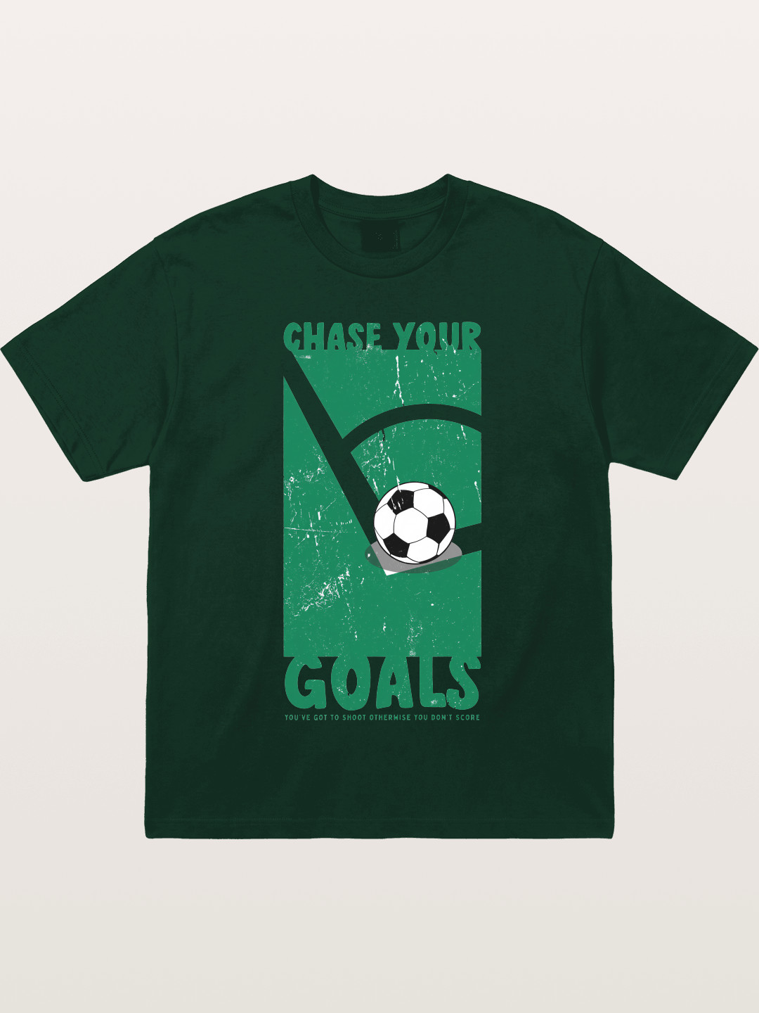 Chase Your Goals Green Poster Gildan T-shirt