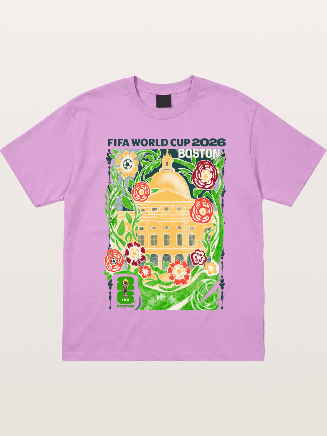 Boston WC 2026 Floral City Hall Art Gildan T-shirt