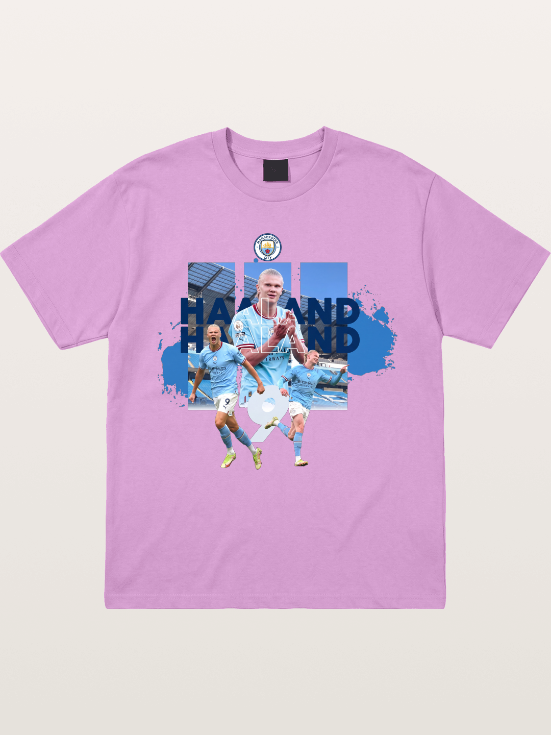 Haaland Etihad Stadium Montage Gildan T-shirt