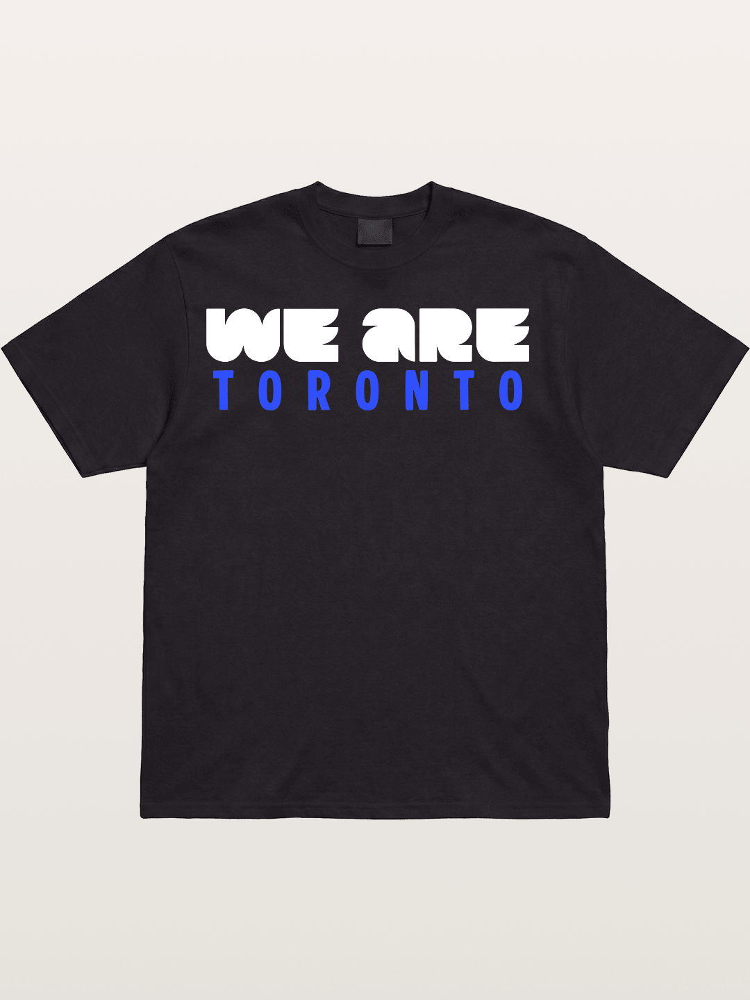 Toronto Blue-Red Two-Tone Text Cotton T-shirt