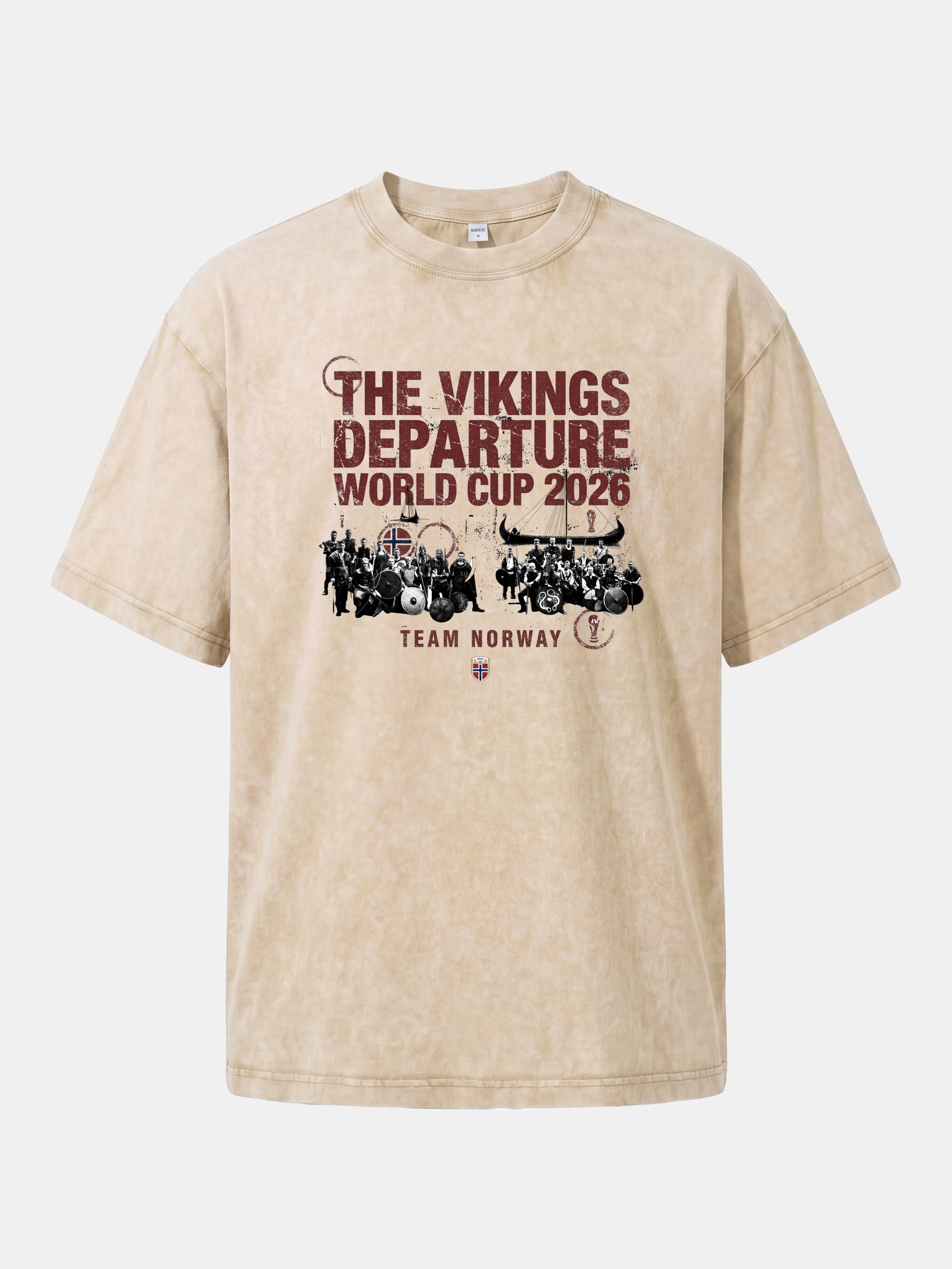 Norway Vikings World Cup Print Washed T-shirt