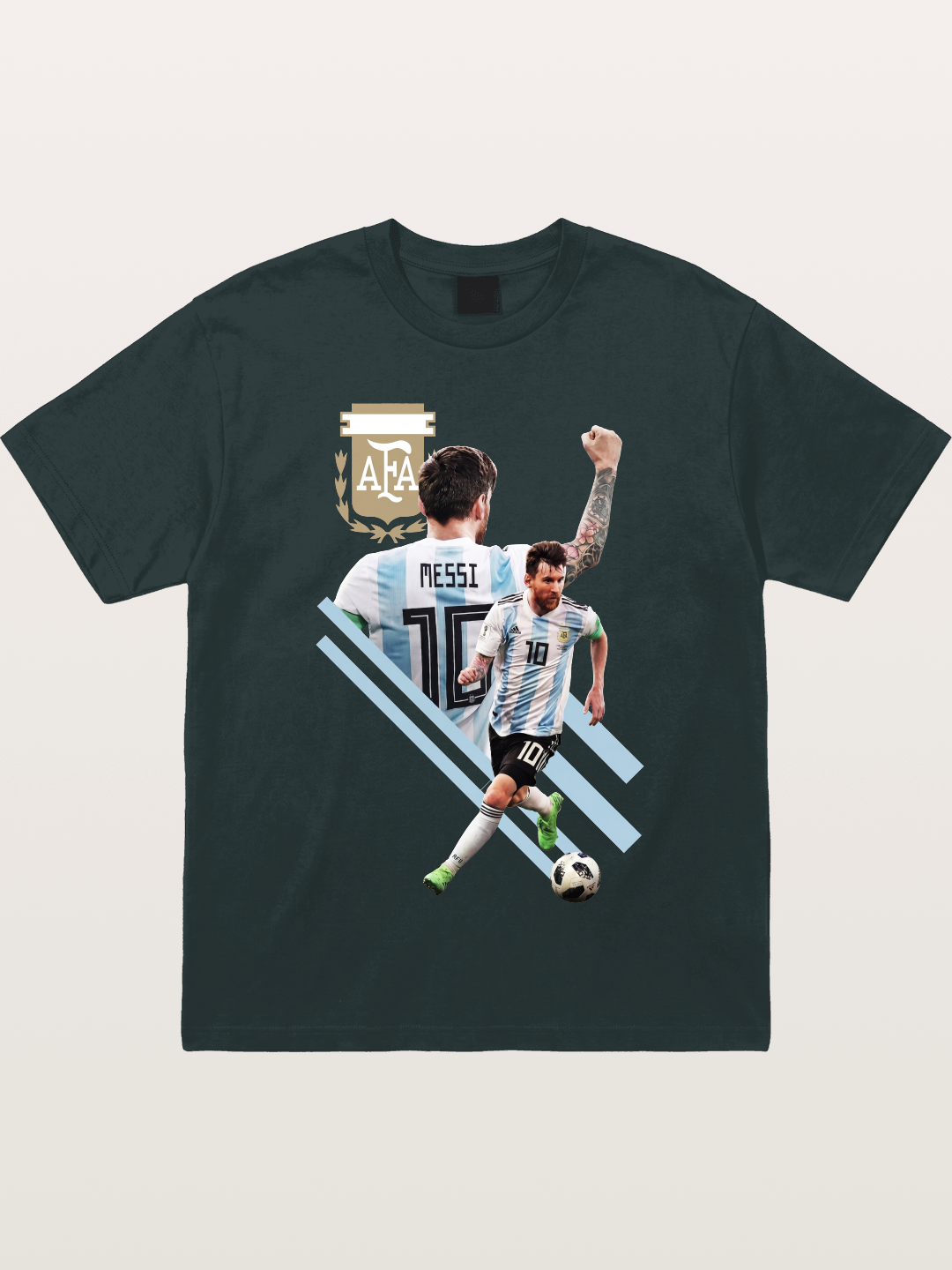 Messi Argentina Layered Art Gildan T-shirt