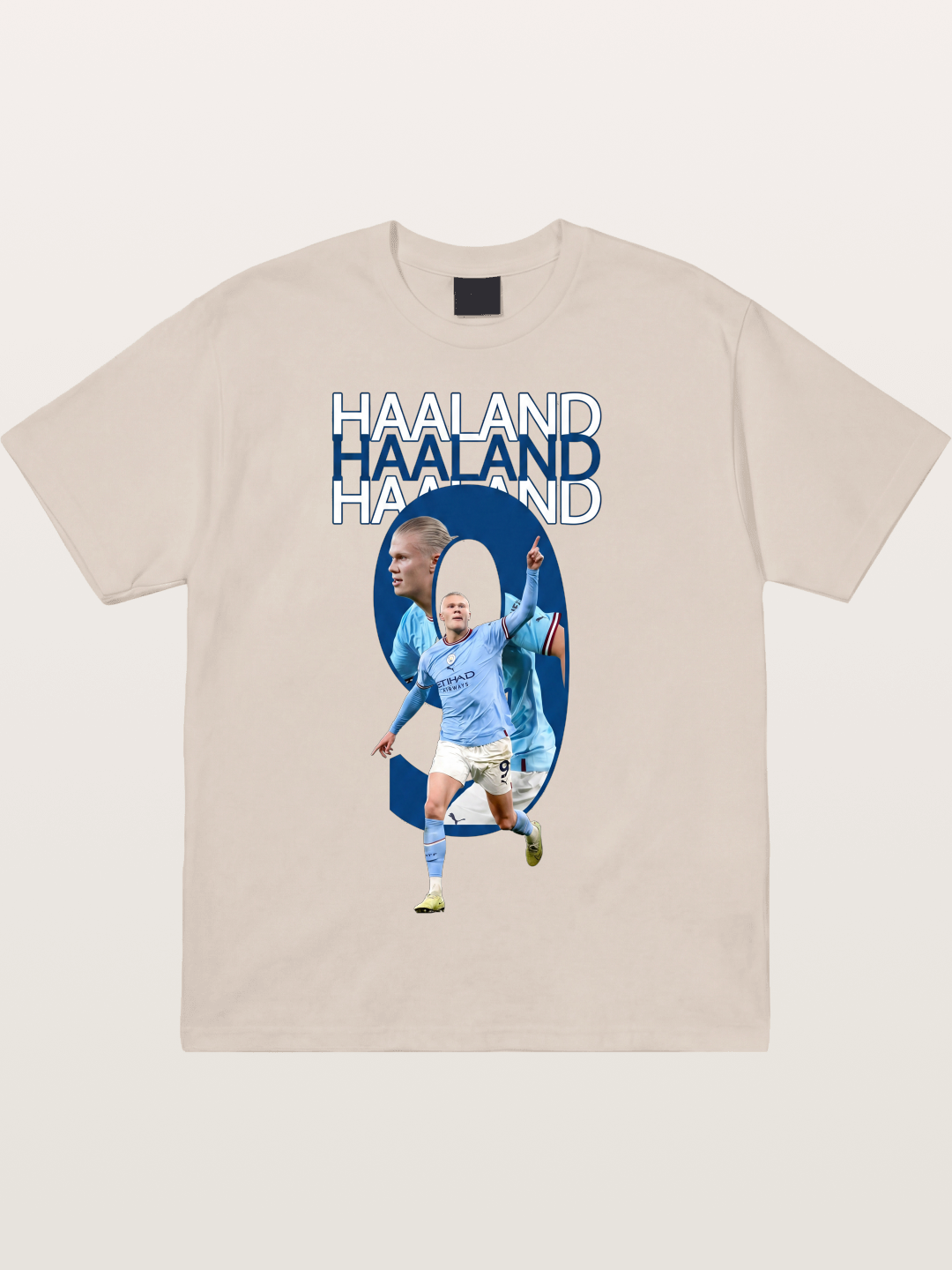 Haaland Man City Number 9 Art Cotton T-shirt