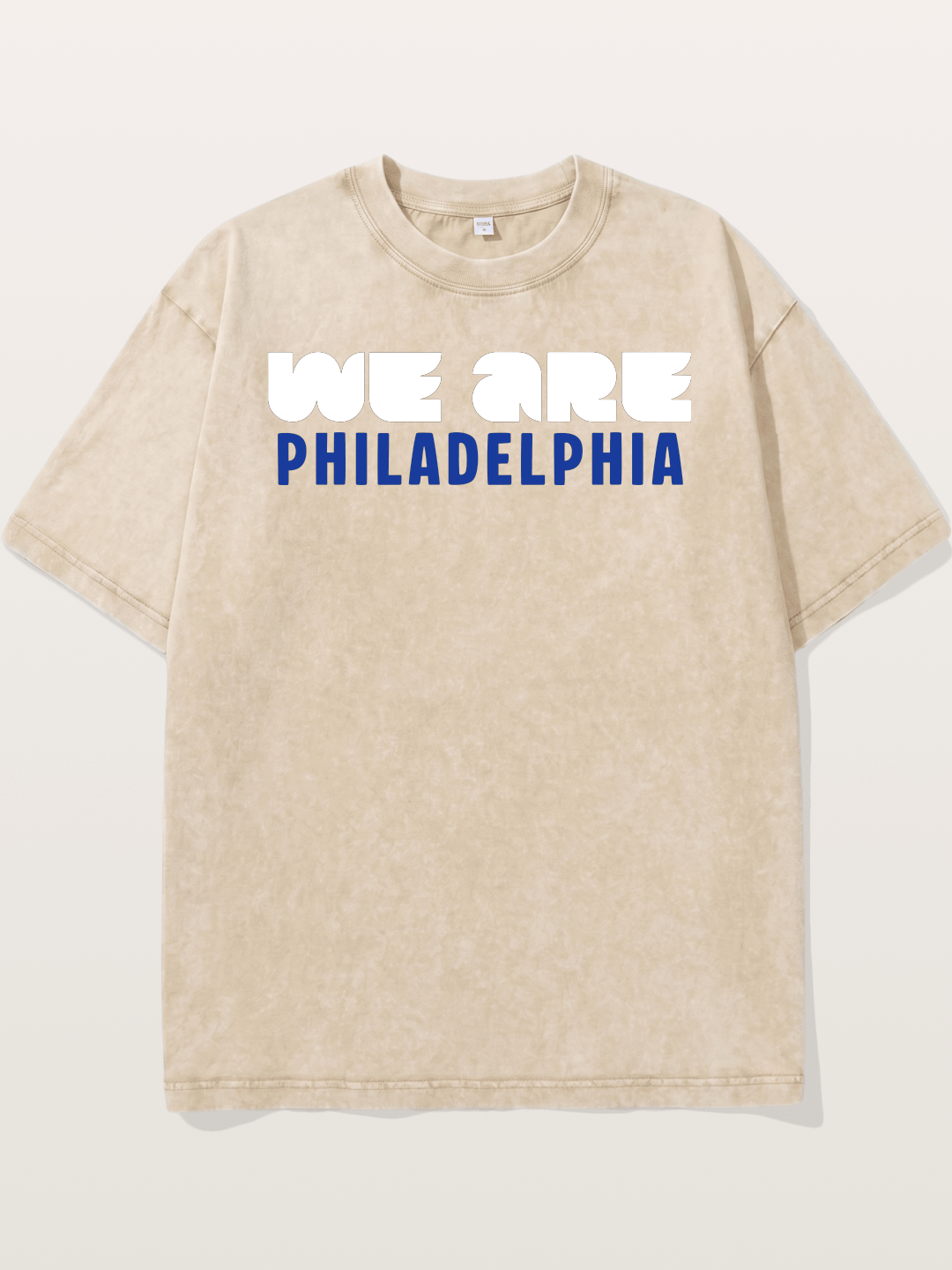 Philadelphia Navy Blue Bold Print Washed T-shirt