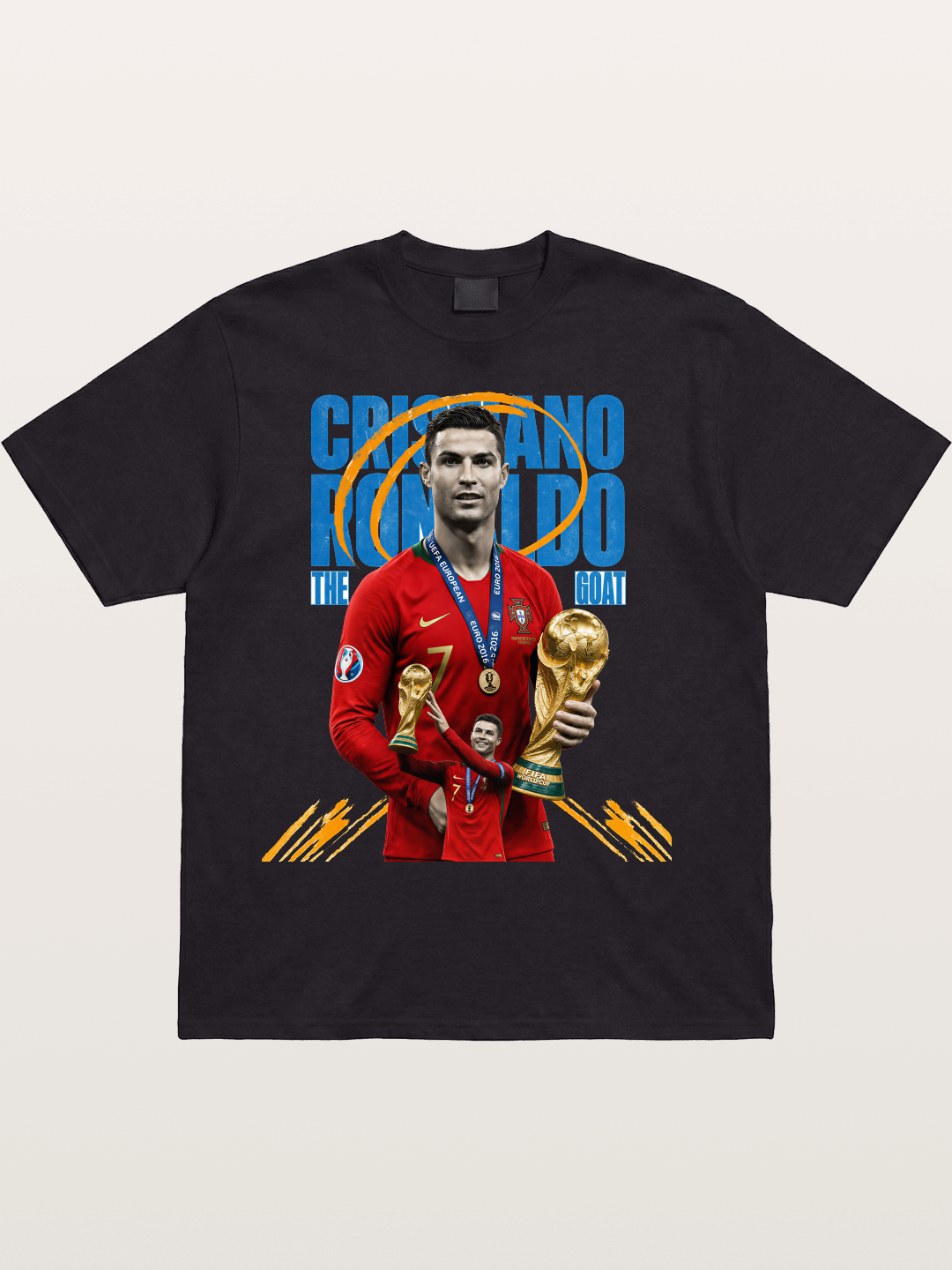 CR7 Portugal WC Trophy Art Cotton T-shirt