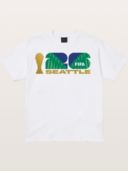 Seattle WC 2026 Gold Green Logo Cotton T-shirt