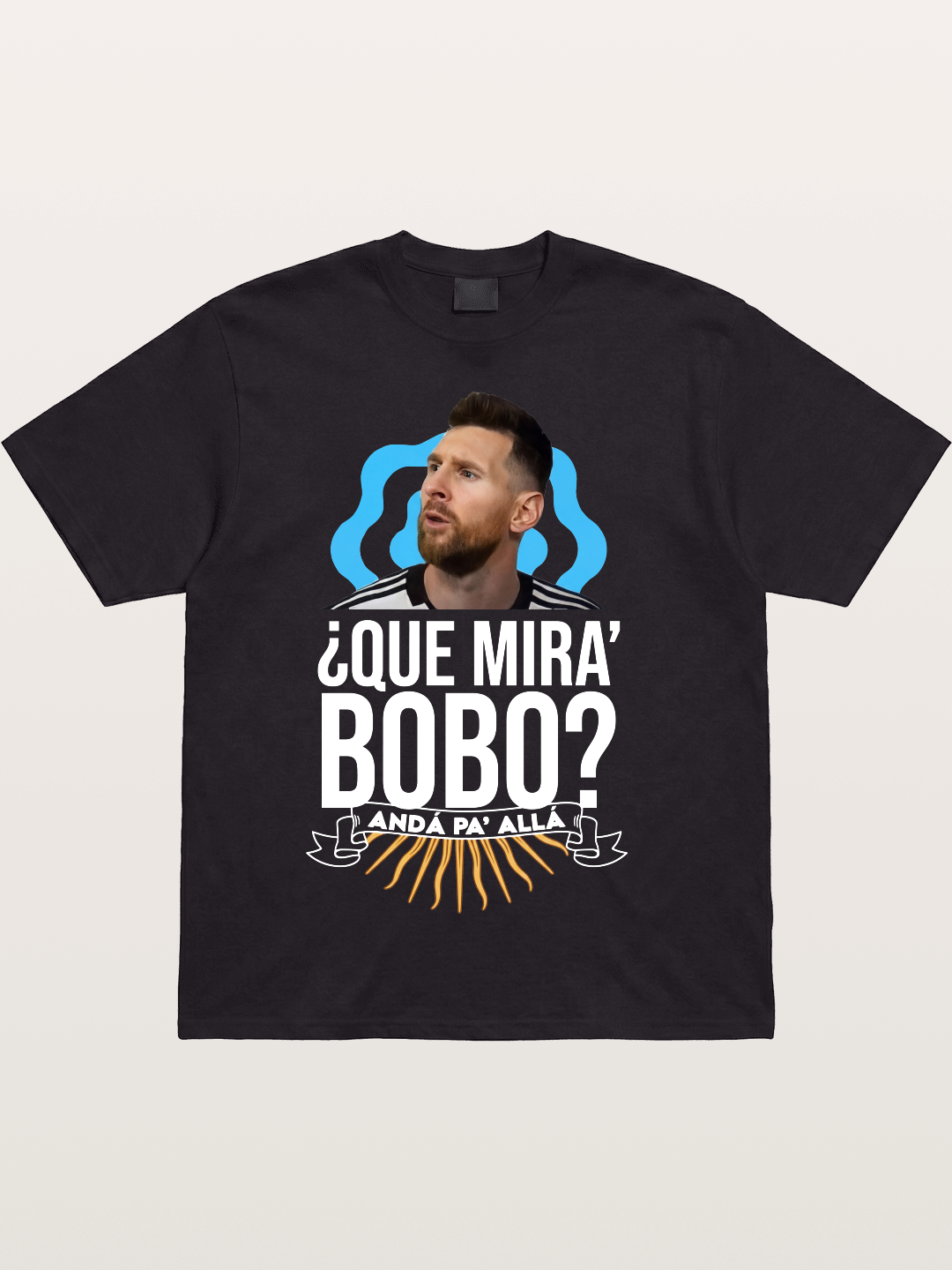 Messi Argentina Sun Design Cotton T-shirt
