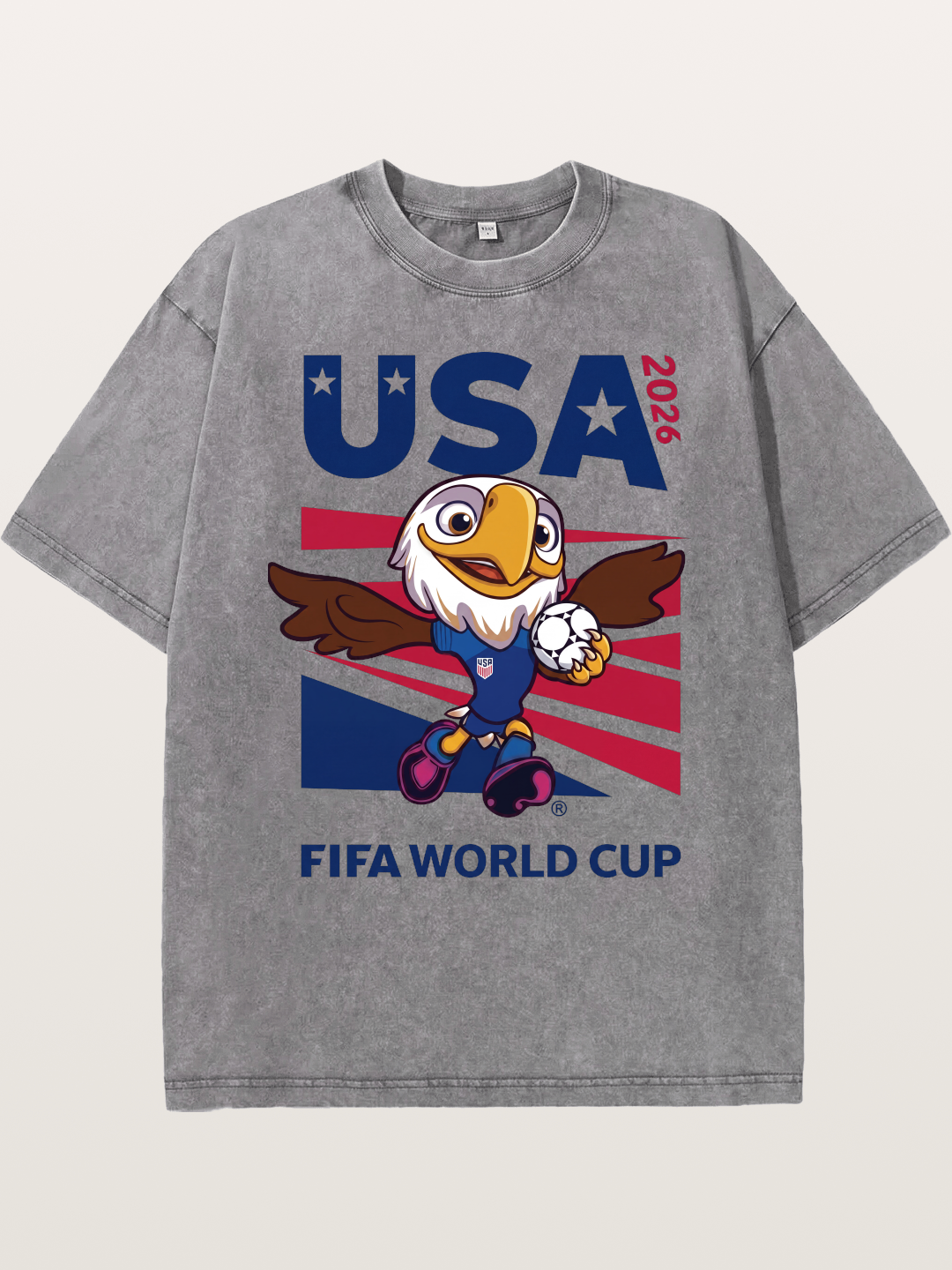 USA Eagle Mascot World Cup Washed T-shirt