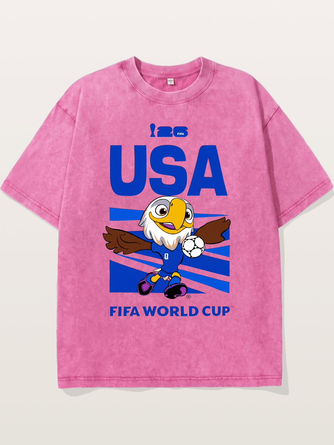 USA WC 2026 Eagle Mascot Design Washed T-shirt