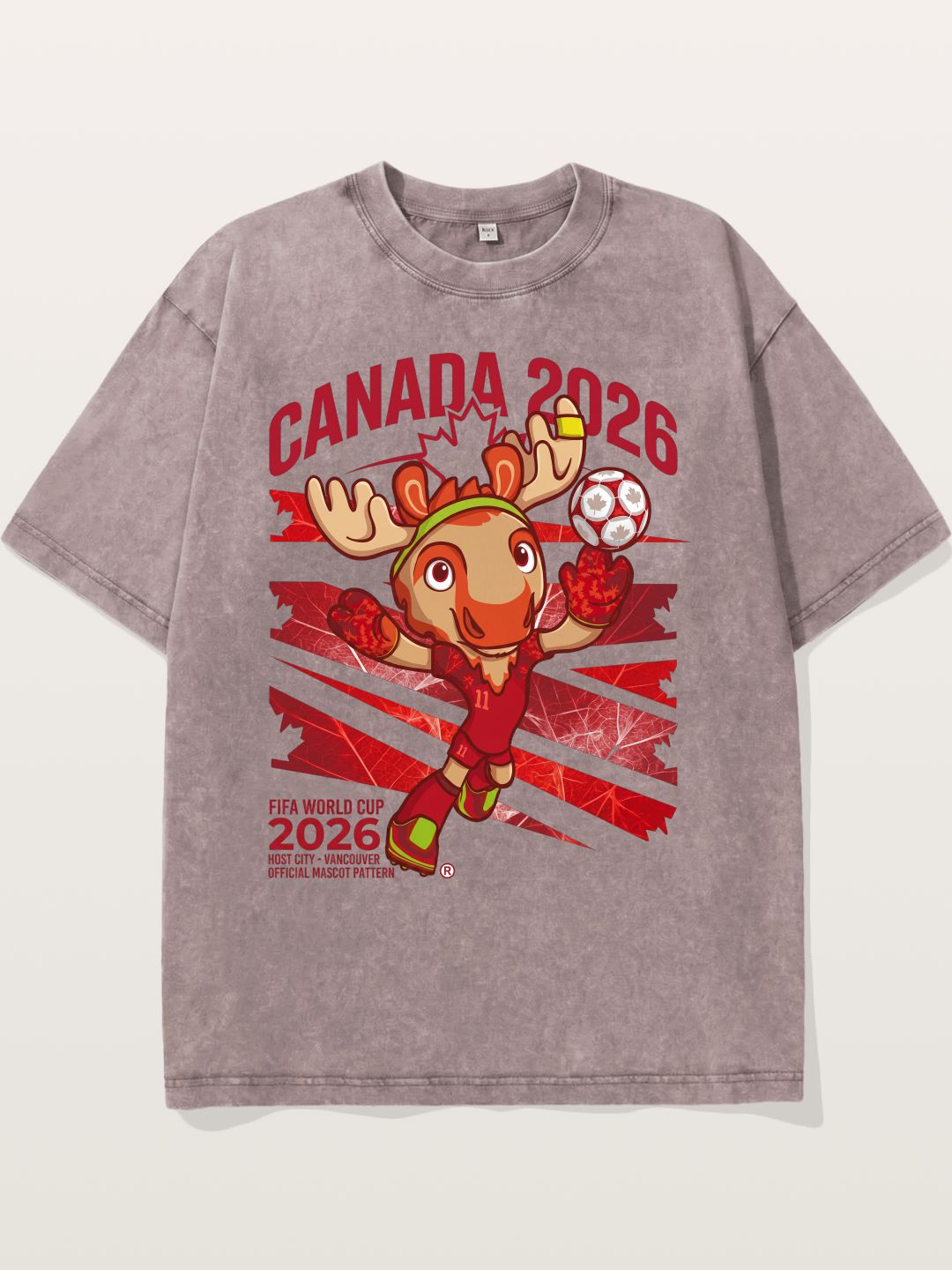 Canada 2026 Moose Mascot Washed T-shirt