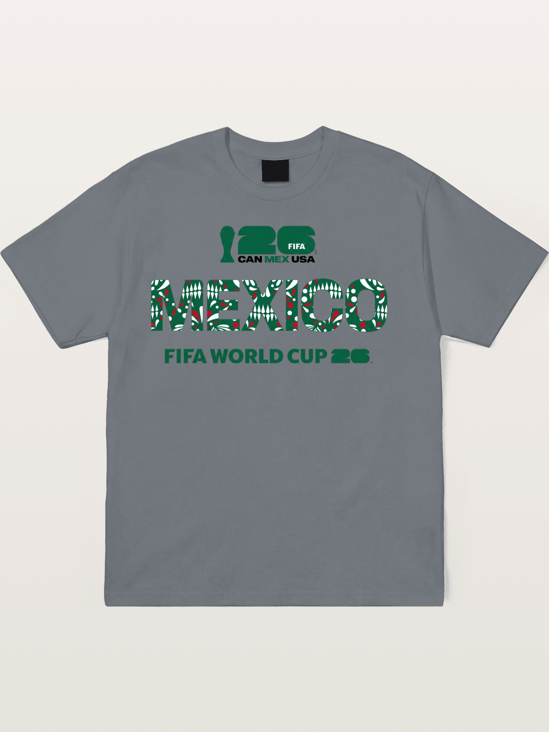 Mexico 2026 Pattern Typography Cotton T-shirt