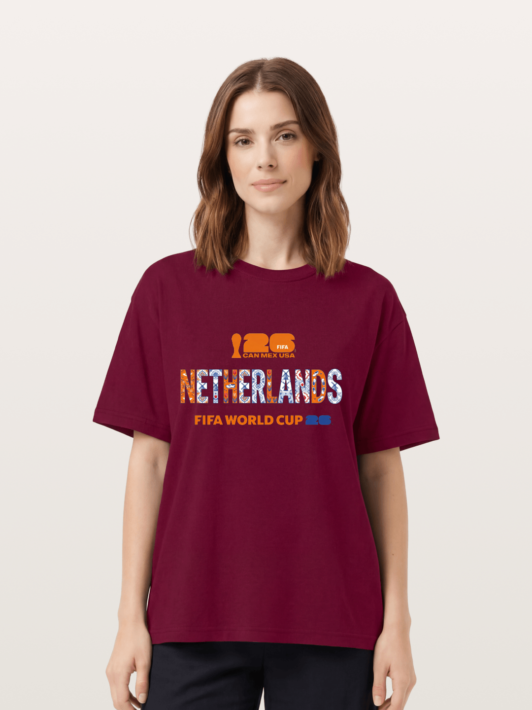 Netherlands 2026 Delft Blue Typo Gildan T-shirt