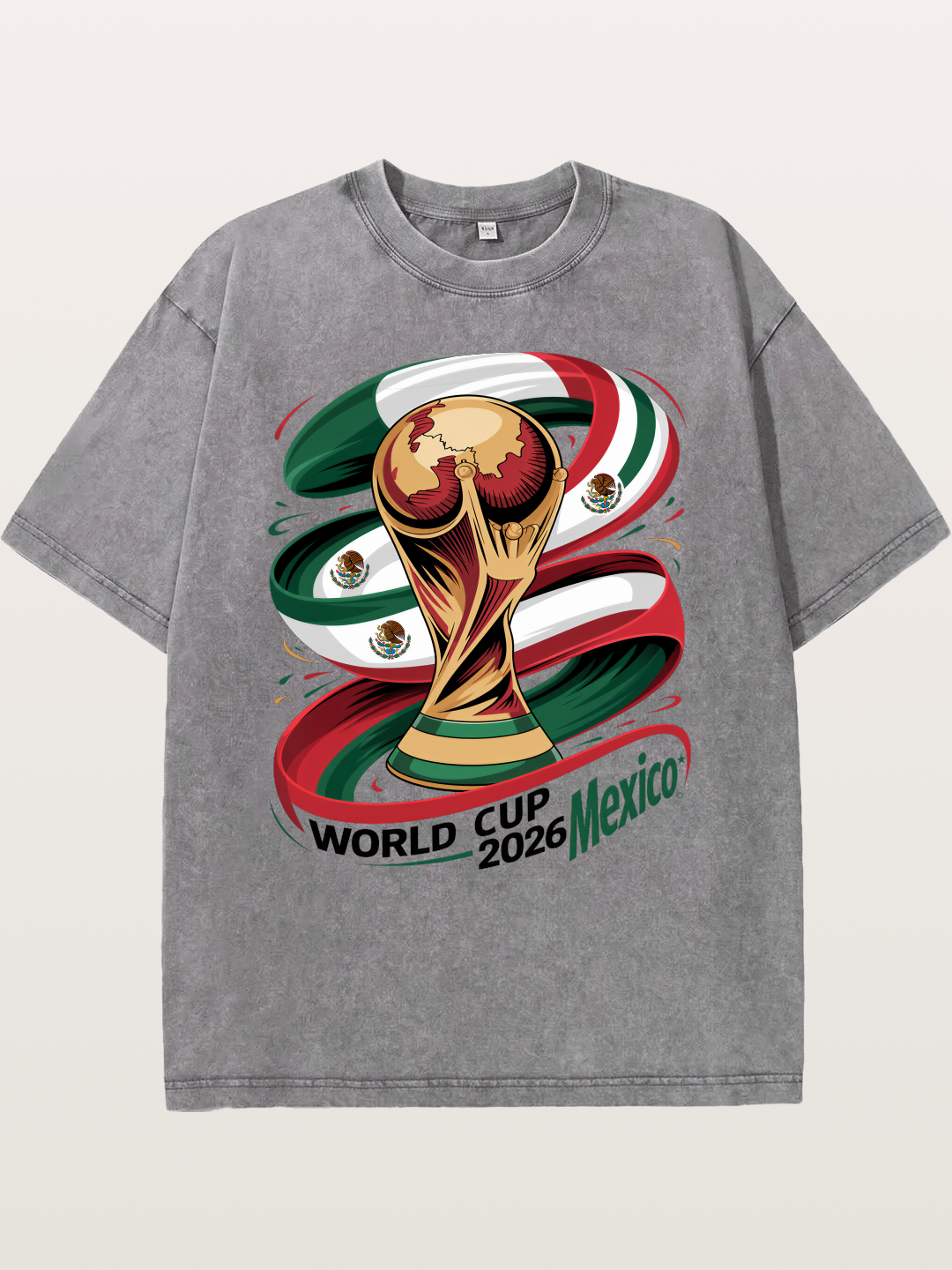 2026 Mexico WC Trophy Art Washed T-shirt