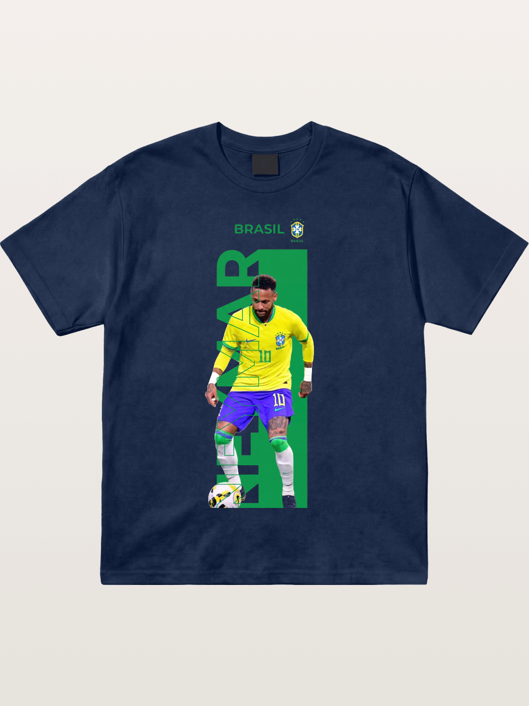 Neymar Brasil Jersey Print Cotton T-shirt