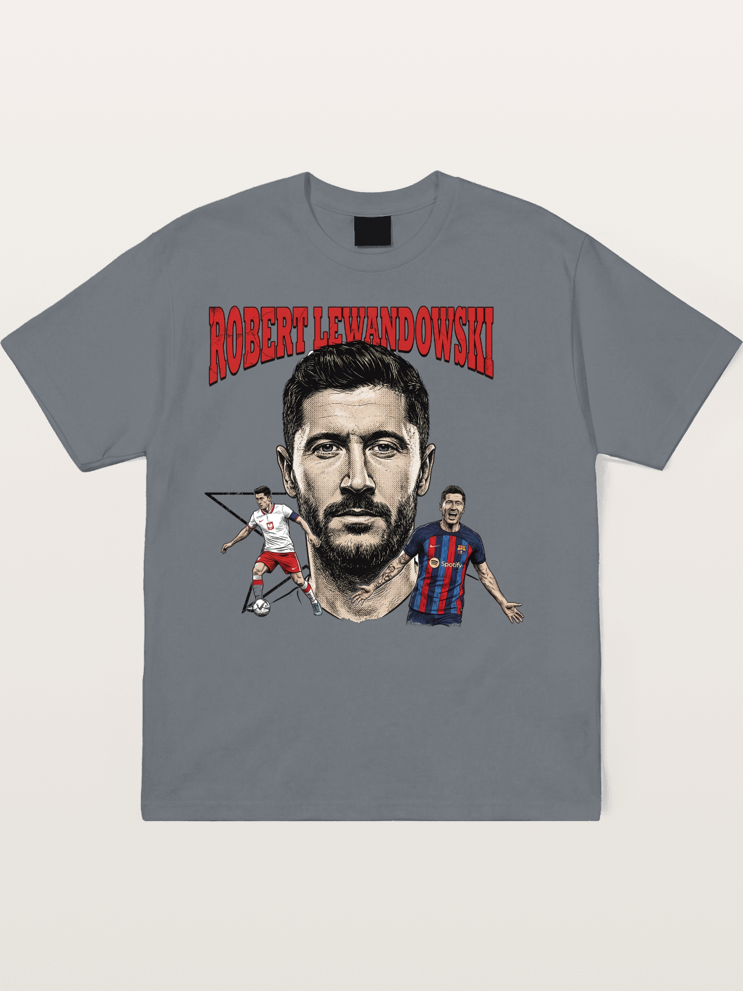 Robert Lewandowski Football Art Cotton T-shirt