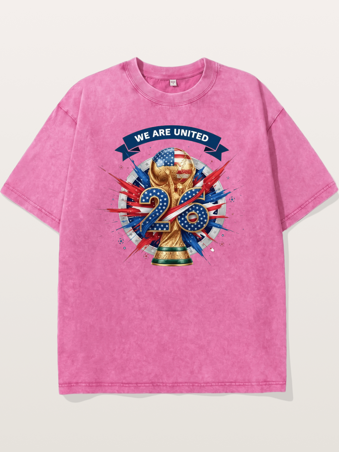 2026 WC We Are United Print Washed T-shirt