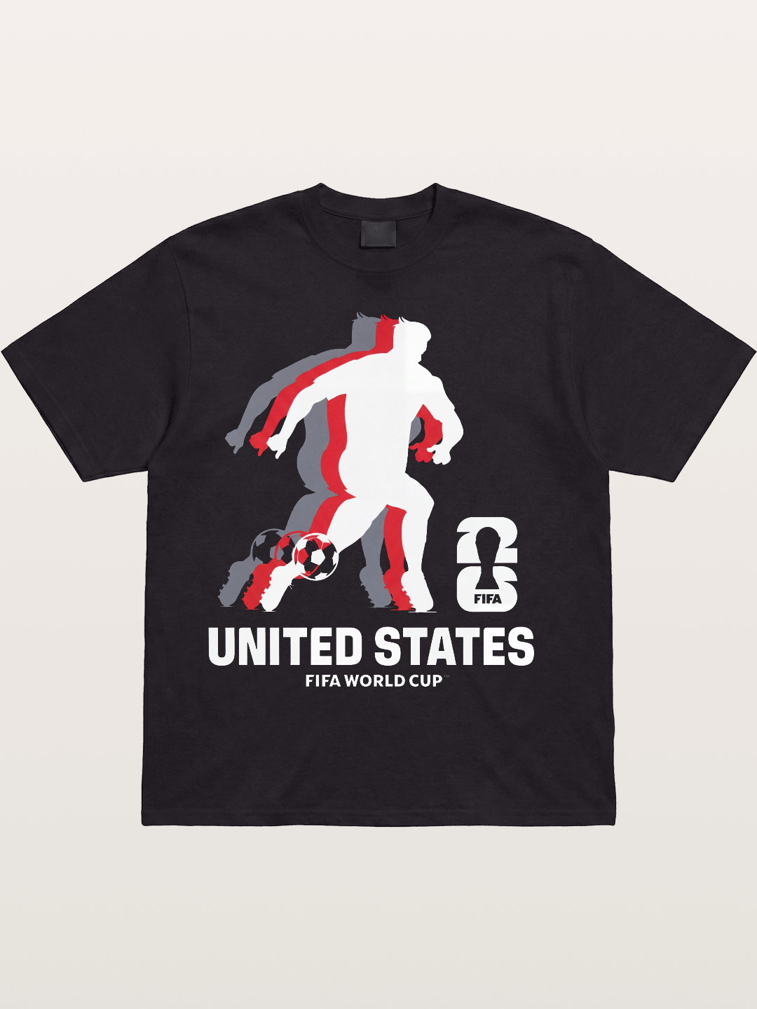 USA WC 2026 Soccer Player Silhouette Cotton T-shirt