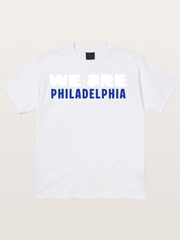 Philadelphia Navy Blue Bold Print Cotton T-shirt