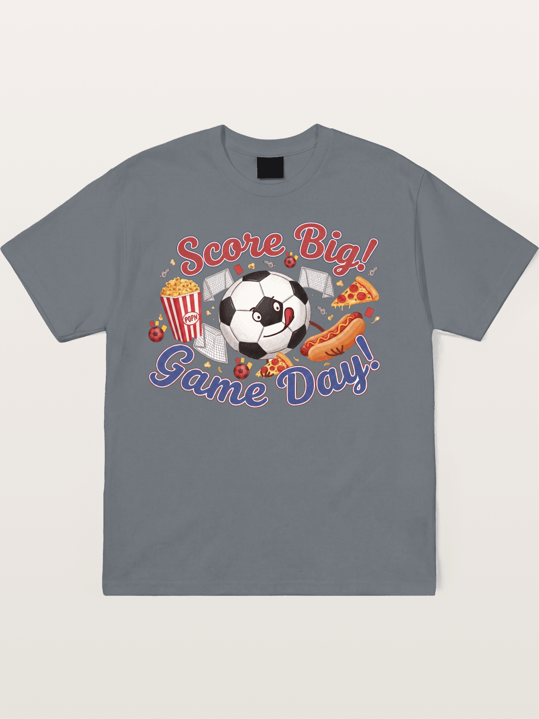 Game Day Snack Soccer Doodle Cotton T-shirt