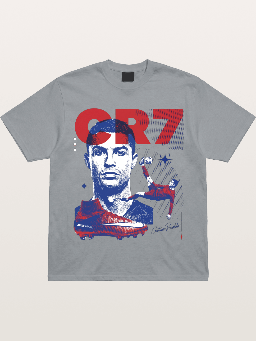 CR7 Retro Halftone Print Gildan T-shirt