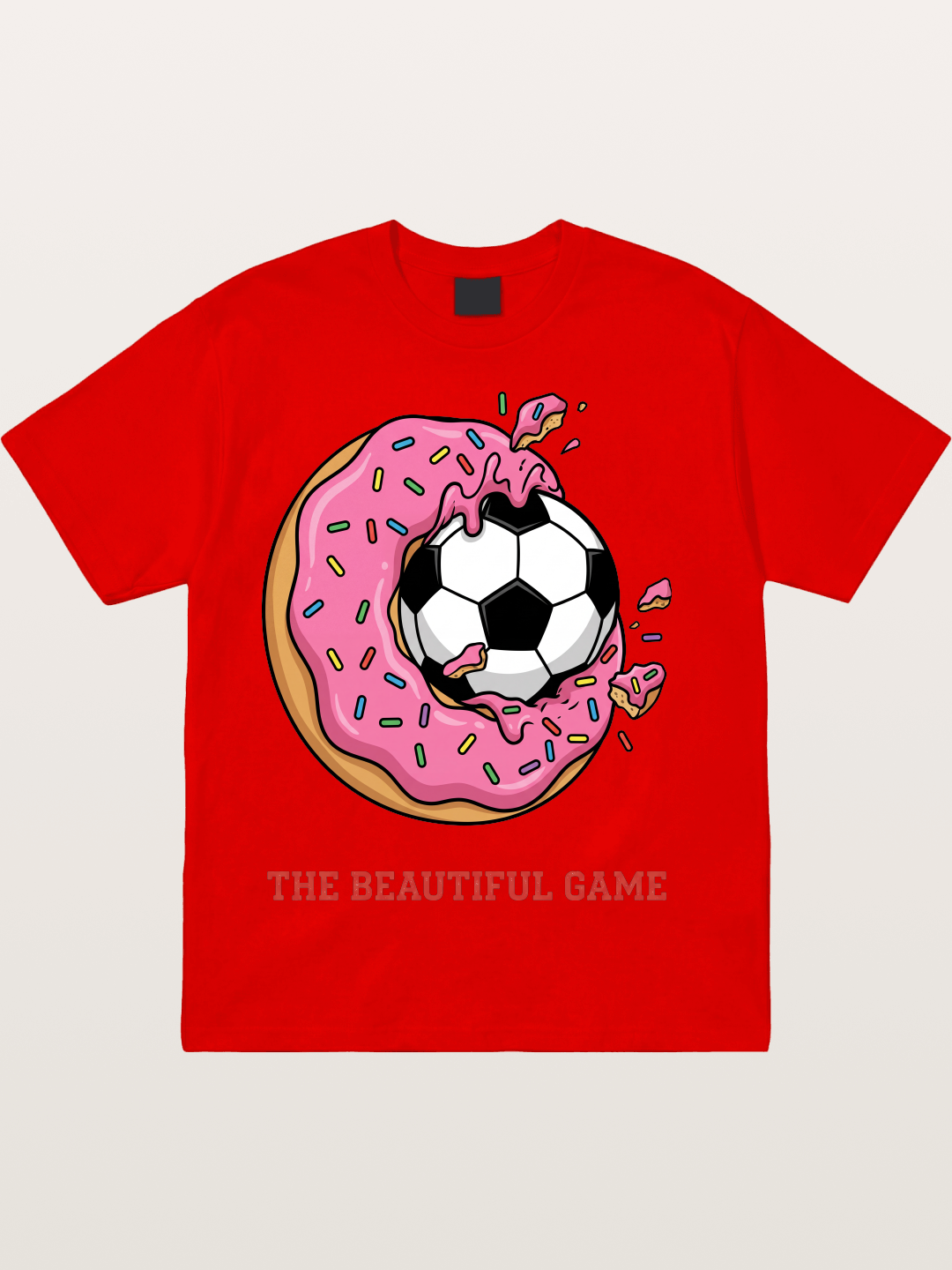 Donut Soccer Sweet Game Art Cotton T-shirt