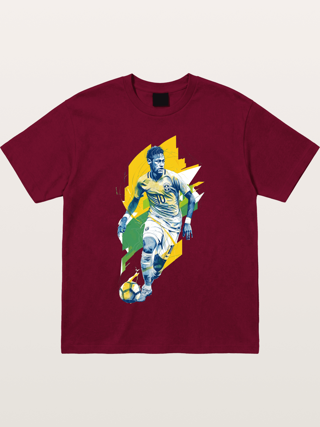 Neymar Brazil Geometric Print Gildan T-shirt