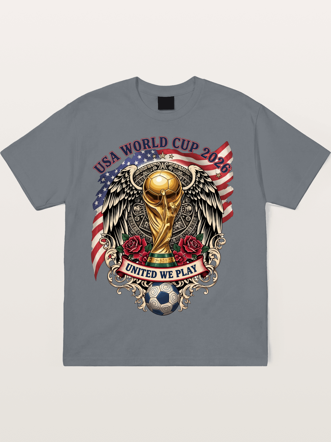 USA 2026 Winged World Cup Trophy Cotton T-shirt