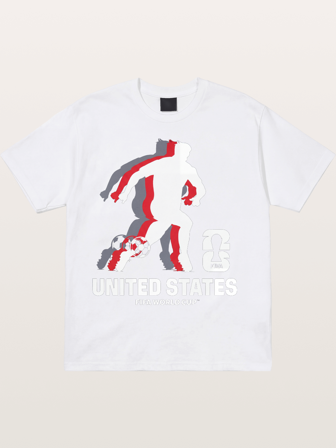 USA WC 2026 Soccer Player Silhouette Cotton T-shirt