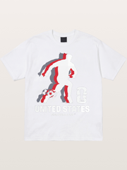 USA WC 2026 Soccer Player Silhouette Cotton T-shirt