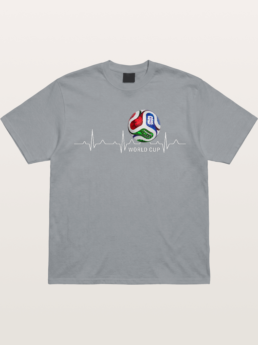 World Cup Soccer Heartbeat Graphic Gildan T-shirt