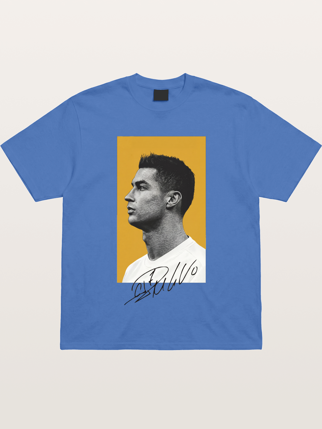 Ronaldo Gold Background Portrait Gildan T-shirt