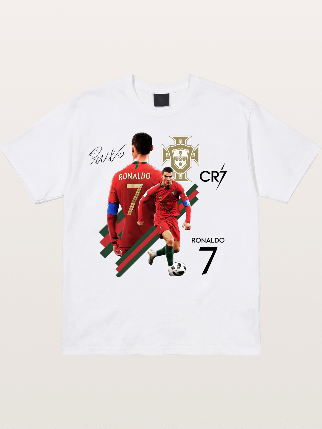CR7 Portugal Crest Montage Cotton T-shirt
