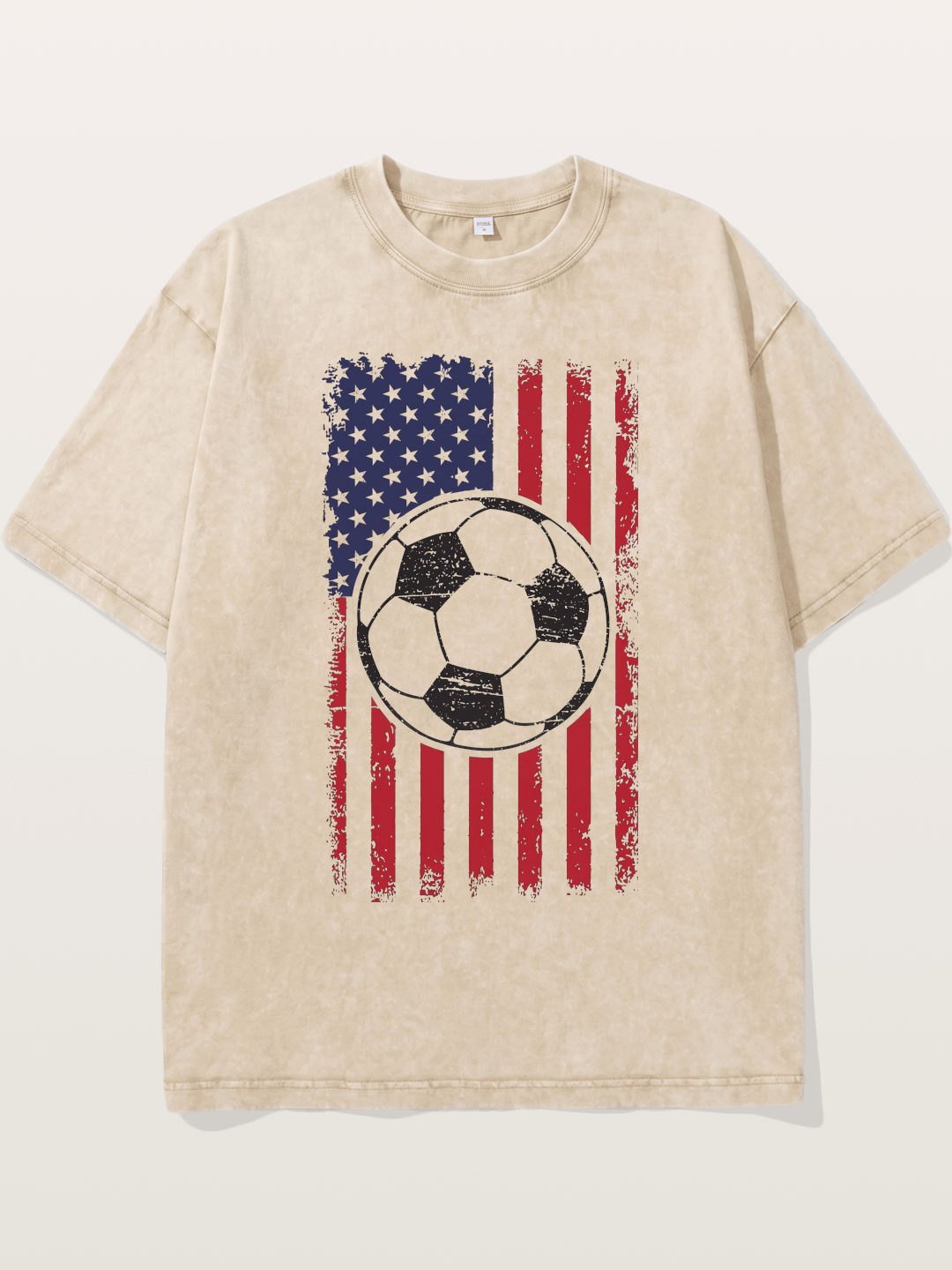USA Flag Soccer Ball 2026 Vintage Washed T-shirt