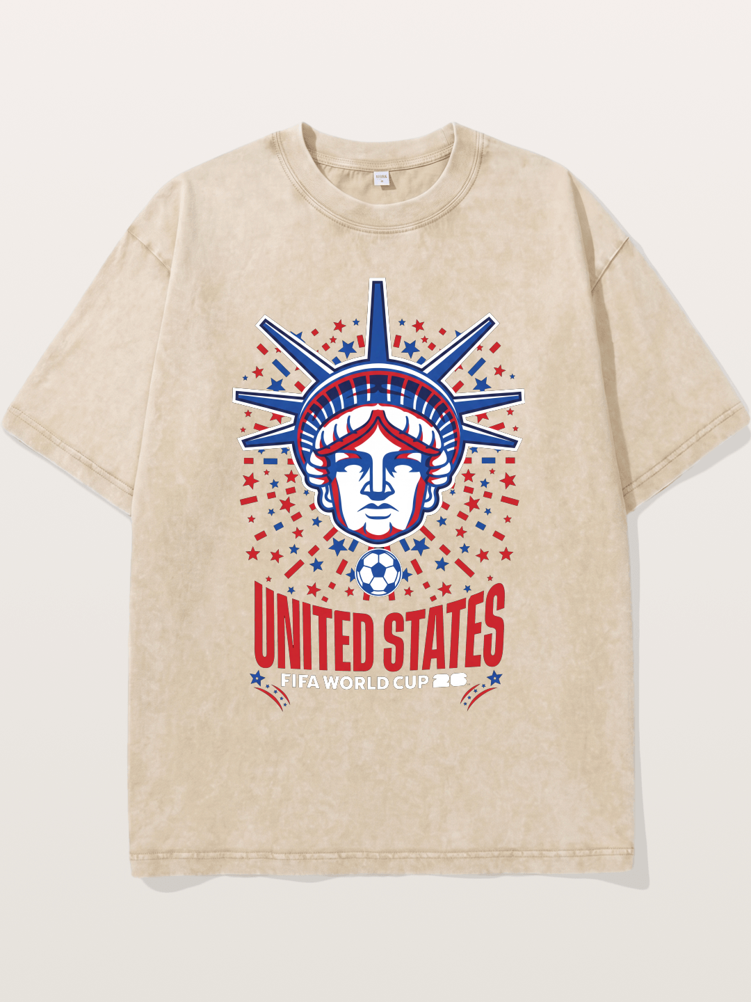 USA WC 2026 Statue of Liberty Badge Washed T-shirt