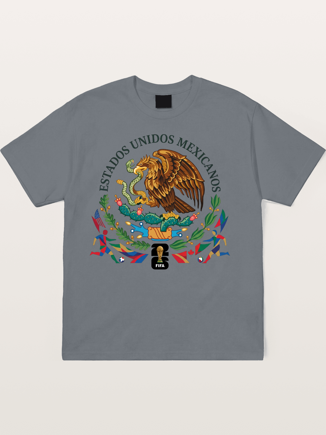 Mexican Eagle World Cup Art Cotton T-shirt