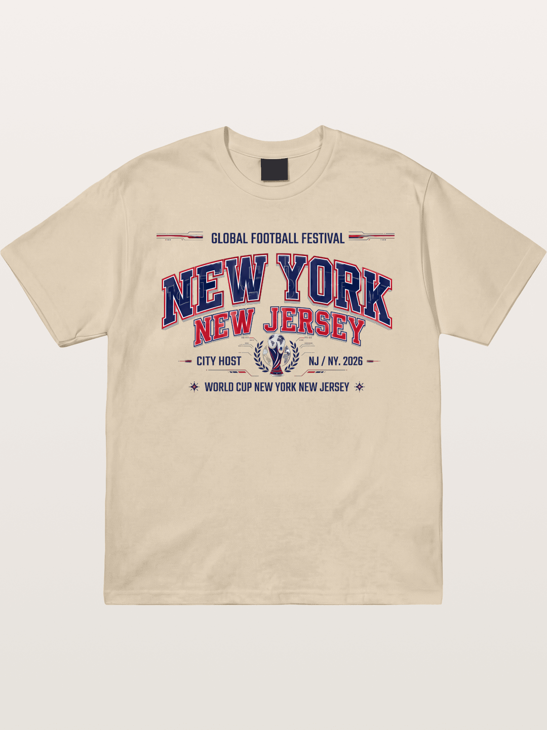 NYC New Jersey 2026 WC Badge Gildan T-shirt