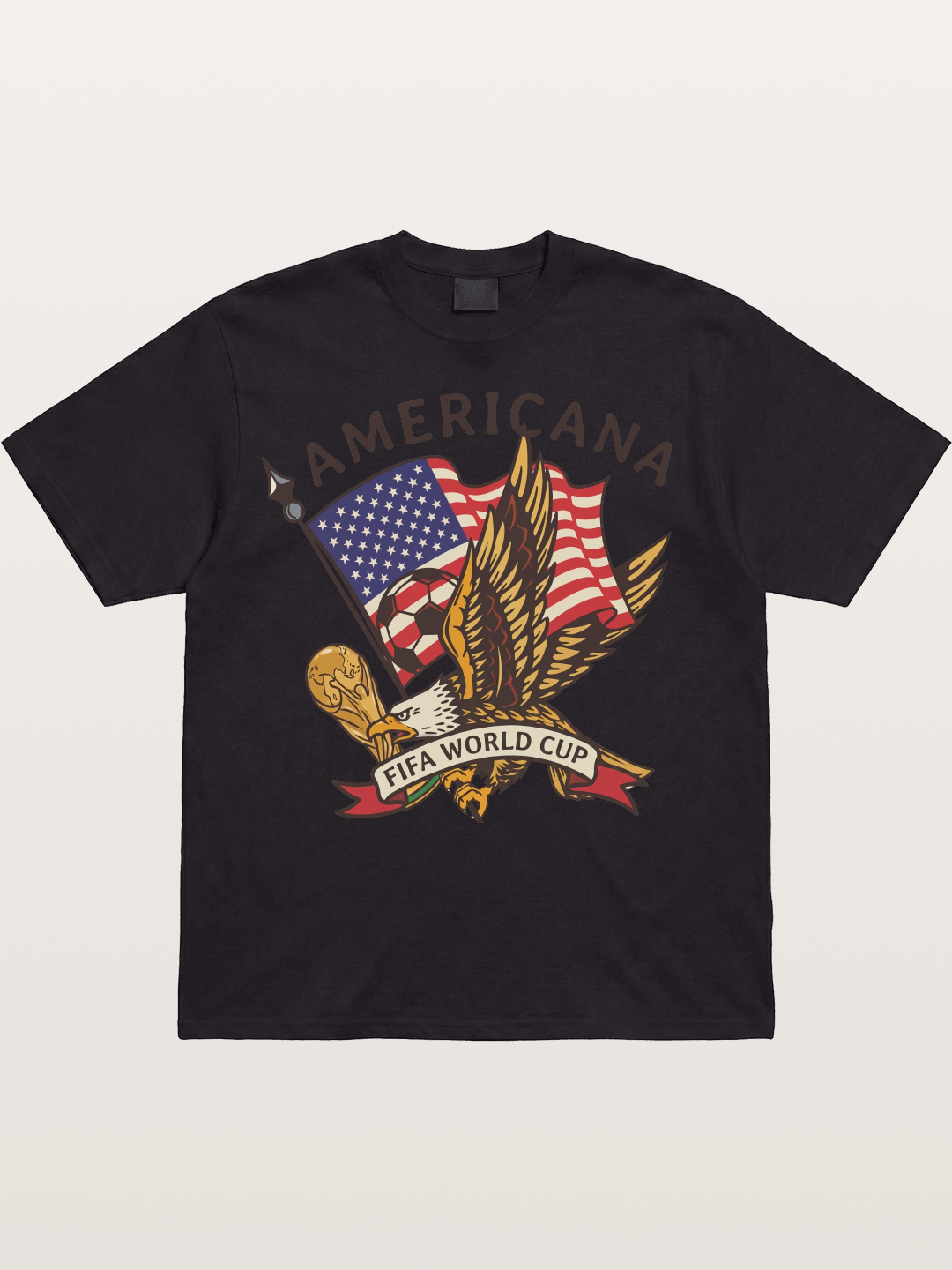 USA Eagle World Cup Graphic Cotton T-shirt