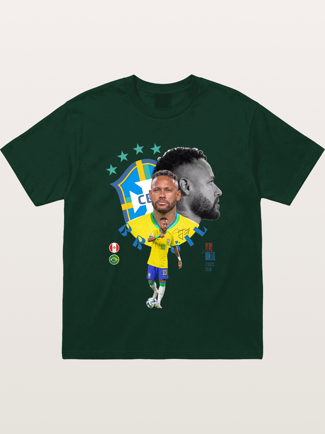 Neymar Multi Portrait Art Gildan T-shirt